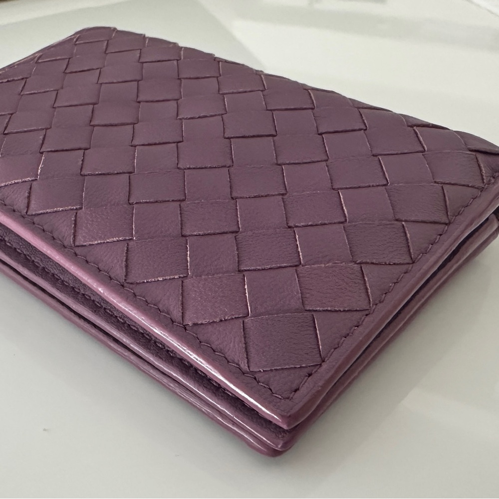 Bottega Veneta Purple Intrecciato Wallet